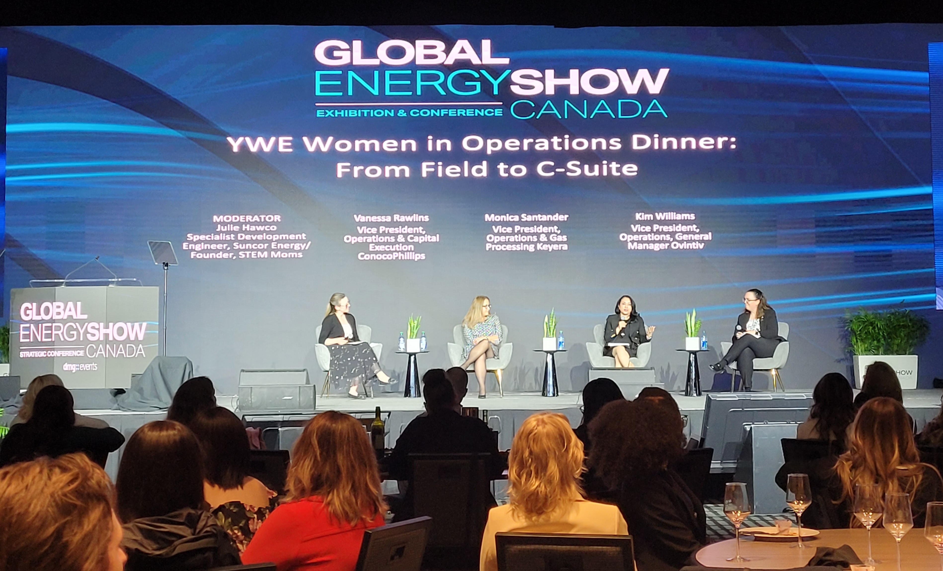 YWE Women in Operations Dinner panel at Global Energy Show Canada - From Field to C-Suite